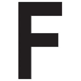 Hardline Products 3 Inch Letter F BLACK 17305 - Boaters Plus