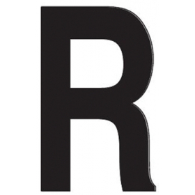 Hardline Products 3 Inch Letter R BLACK 17317 - Boaters Plus