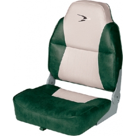 Wise Premium High-Back Fishing Boat Seat - Green/Sand 8wd640pls-671